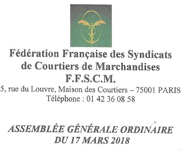 AG FFSCM Paris 03/18